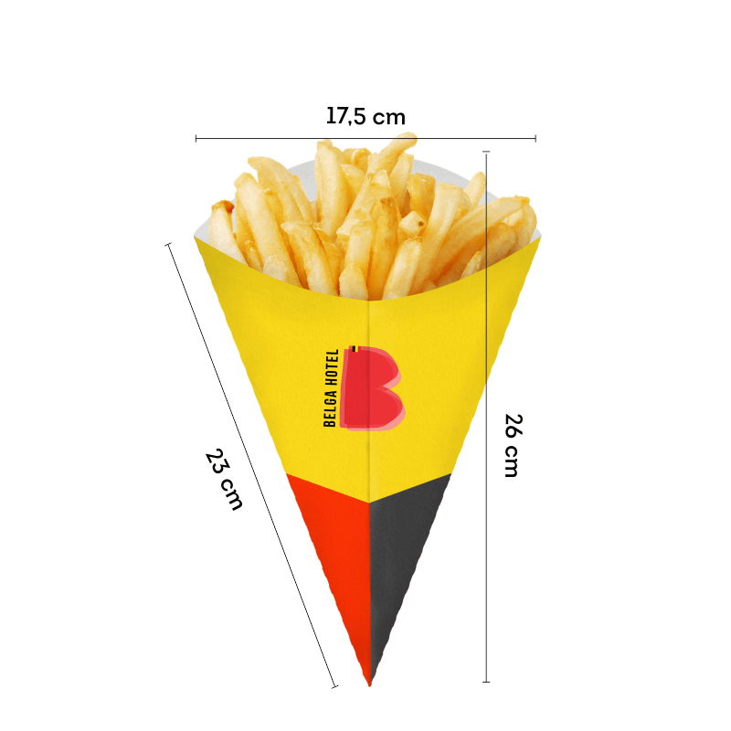 Cone de Papel para Batata Frita G – Modelo 1