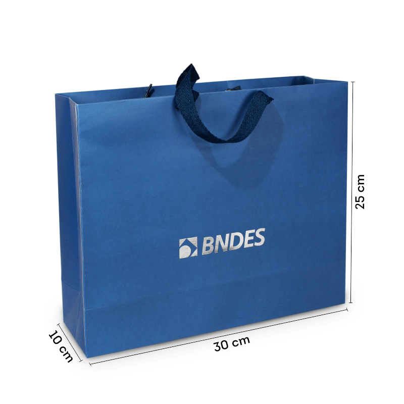 Sacola de Papel Média M26 (30 x 25 x 10 cm) com Cordinha ou Gorgurão