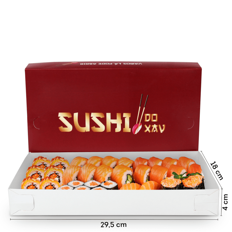 Caixa para Sushi / Combinado Japonês – GG (29,5x18x4 cm)